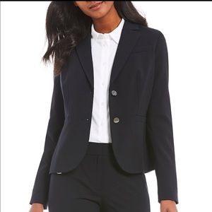 Skirt Suit Set Calvin Klein Navy Two Button Blazer